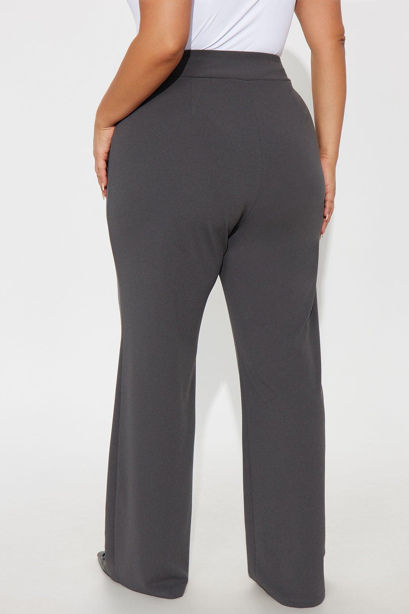 Office Tea Straight Leg Trouser Pant - Charcoal Product Image