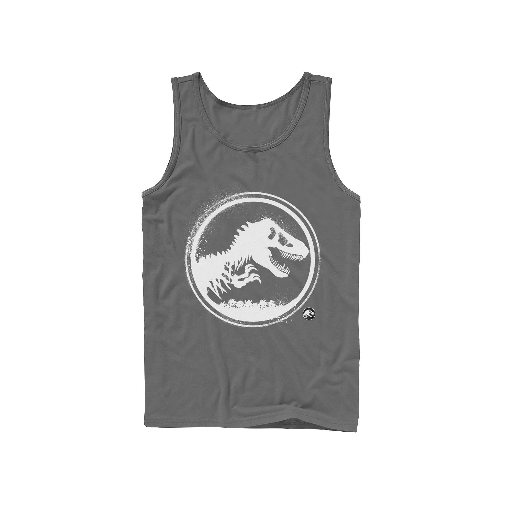 Men's Jurassic World: Fallen Kingdom Paint Splatter Logo Tank Top, Size: Small, Grey Product Image