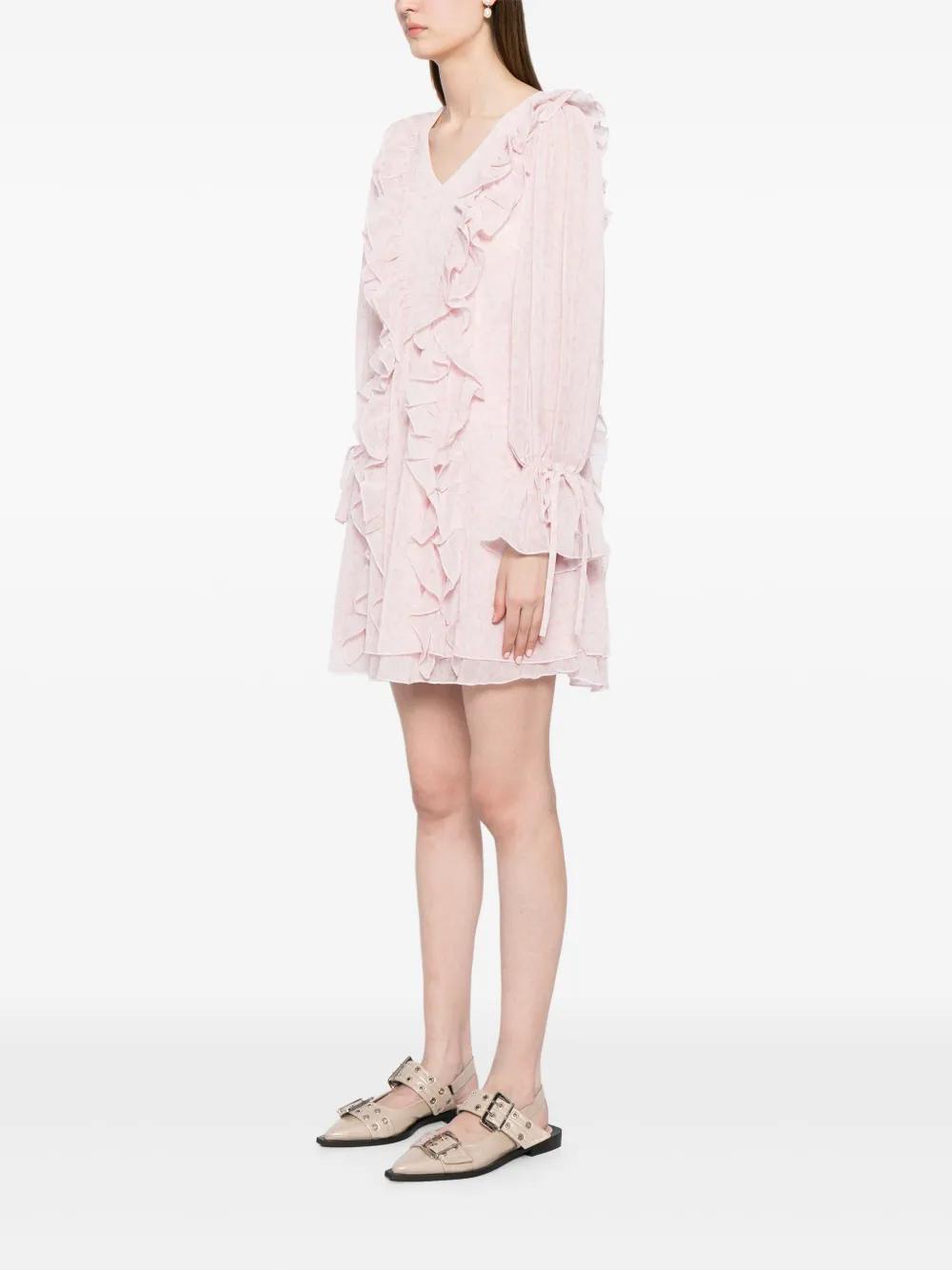 floral-print ruffle-detail minidress  Product Image
