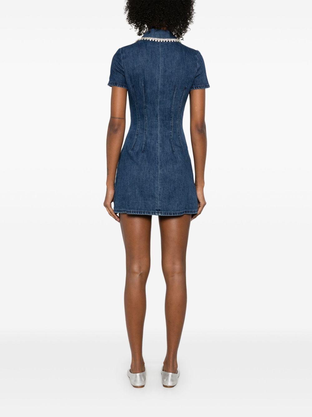 collared denim mini dress Product Image