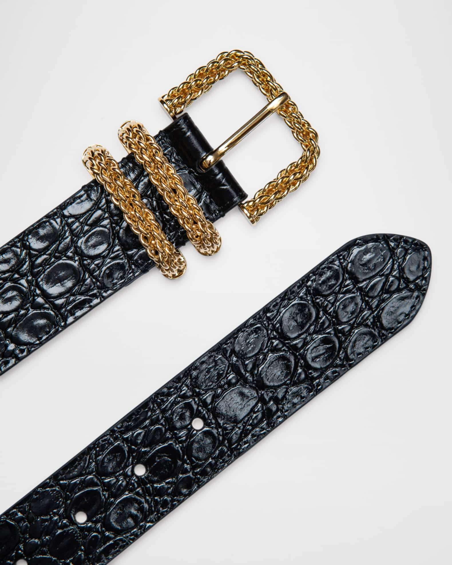 Katina Circular Moc-Croc Chain Belt Product Image