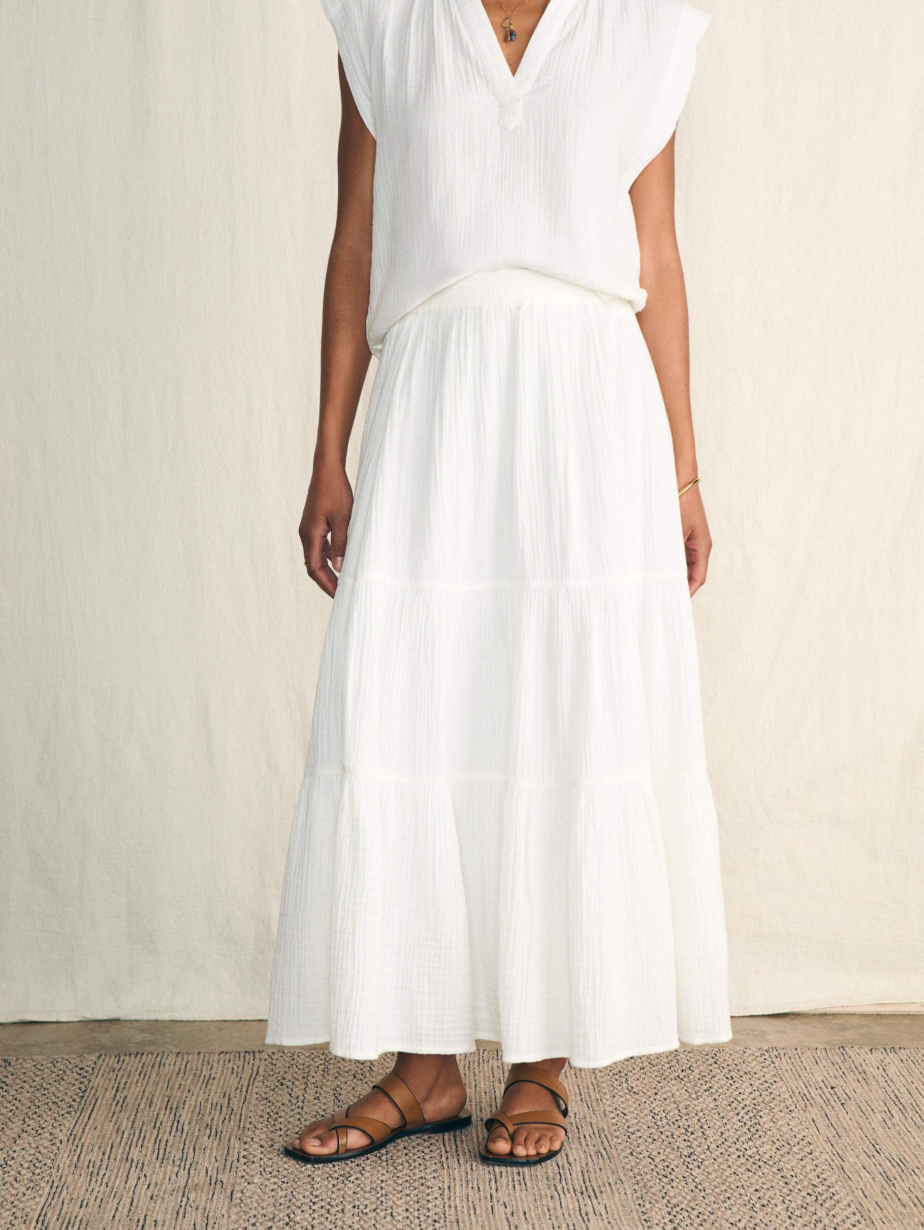 Dream Cotton Gauze Valentina Skirt - White Female Product Image