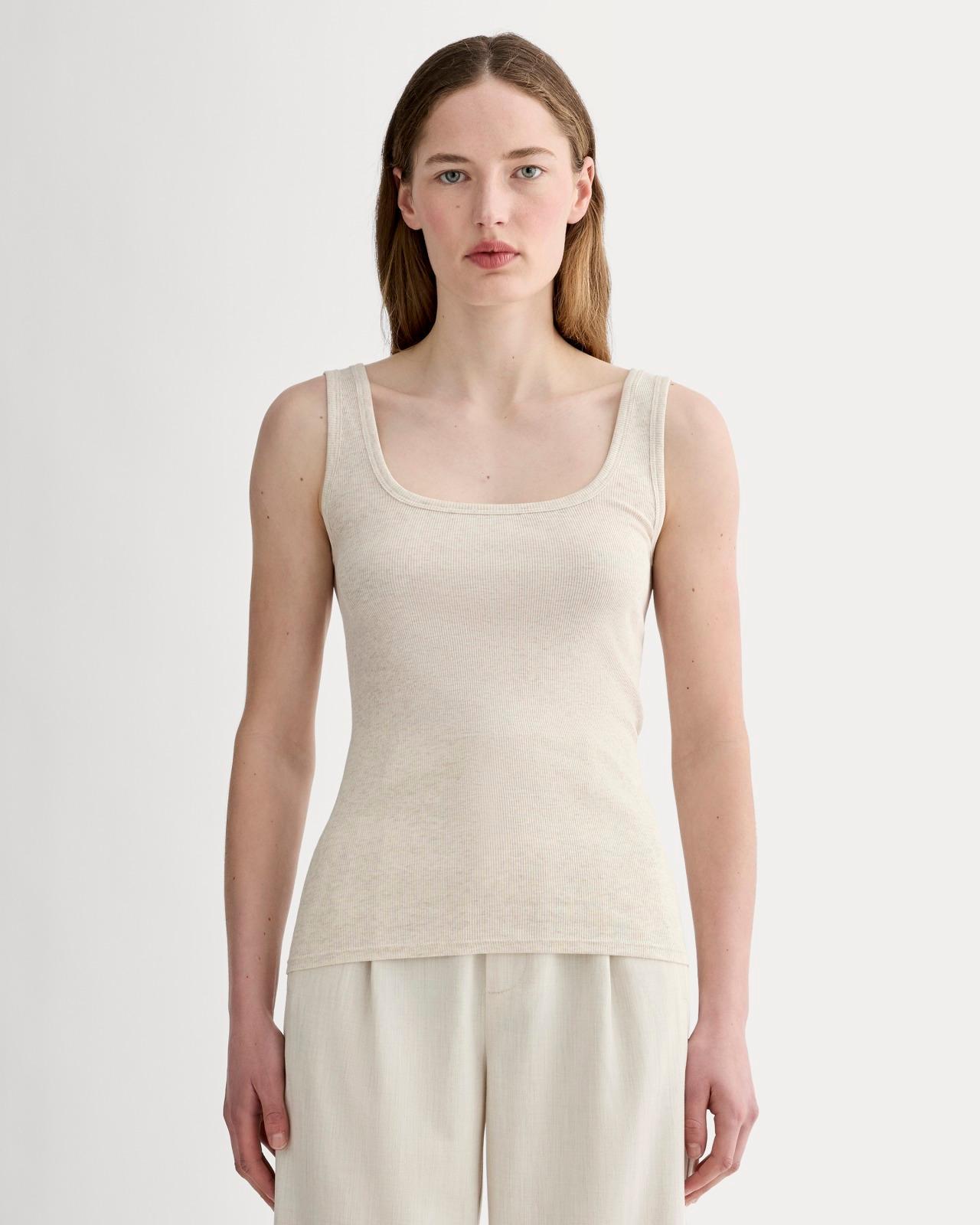 The Luxe Rib Square-Neck Tank Product Image