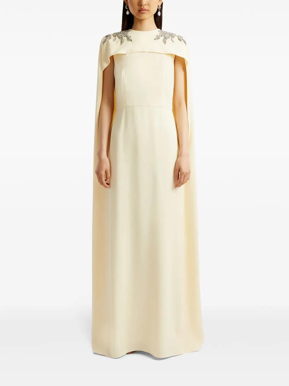 cape-detail gown  Product Image