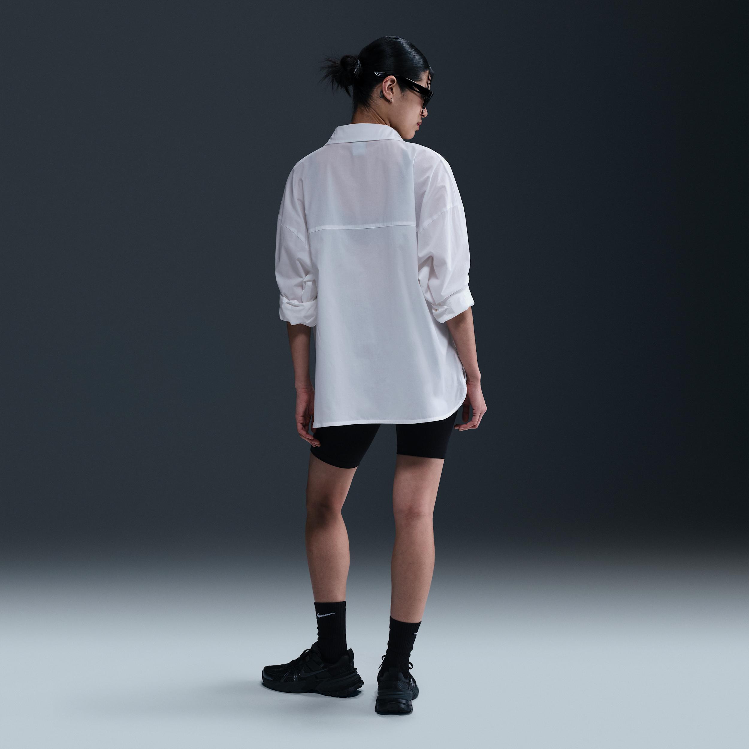 Nike Sportswear Chill Poplin Women's Loose Long-Sleeve Button-Up Top Product Image
