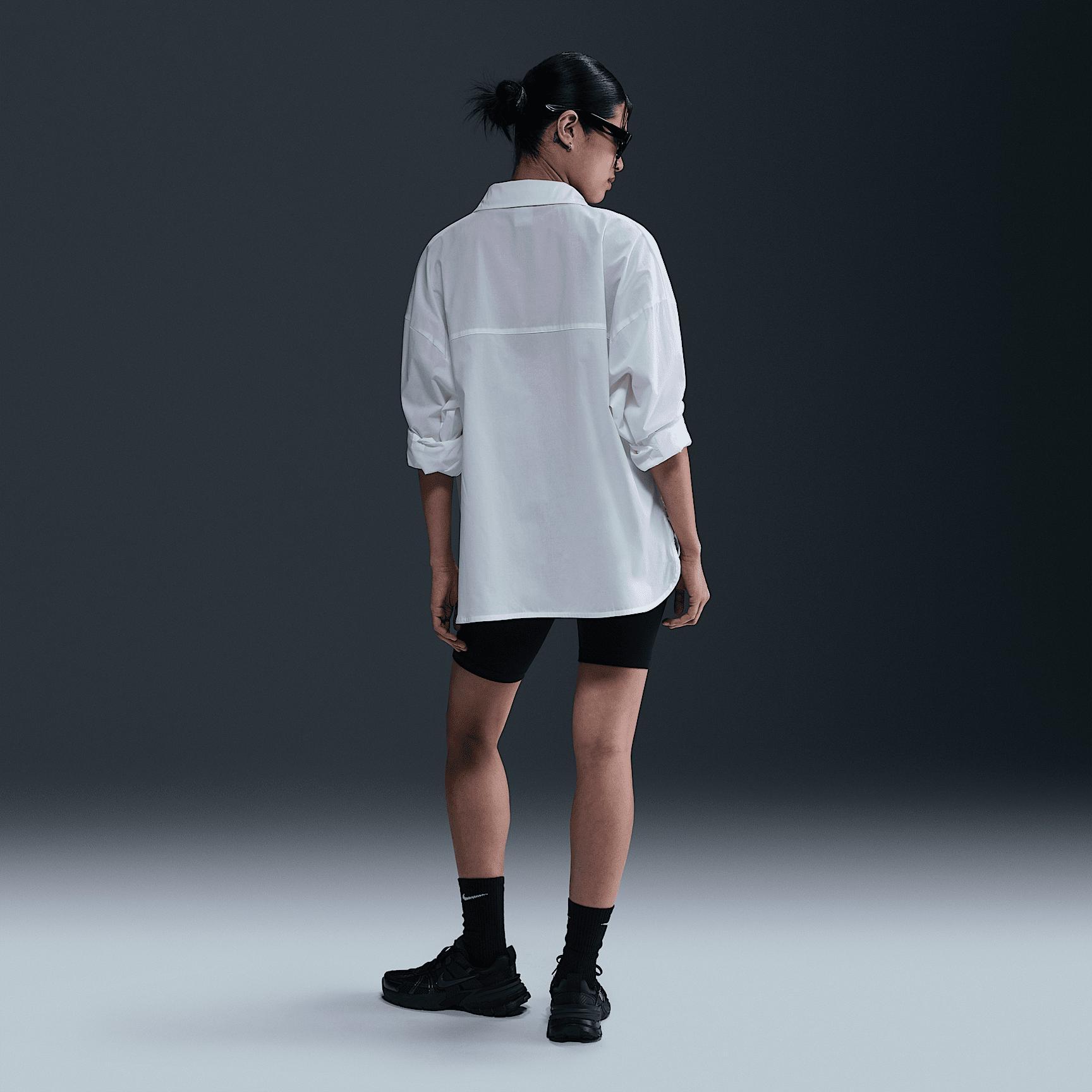 Nike Sportswear Chill Poplin Women's Loose Long-Sleeve Button-Up Top Product Image