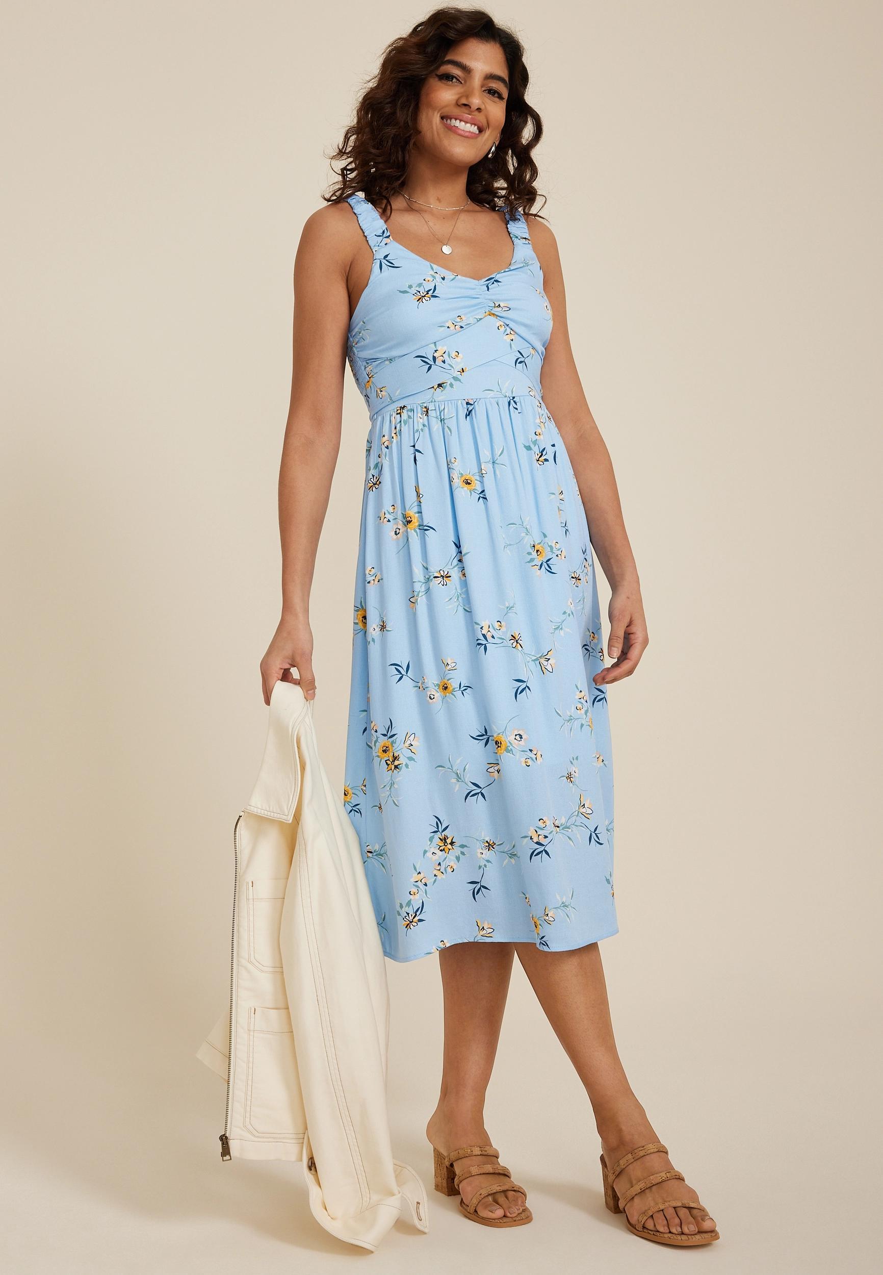 Maurices Womens Bare Floral Midi Dress Size X Small Product Image