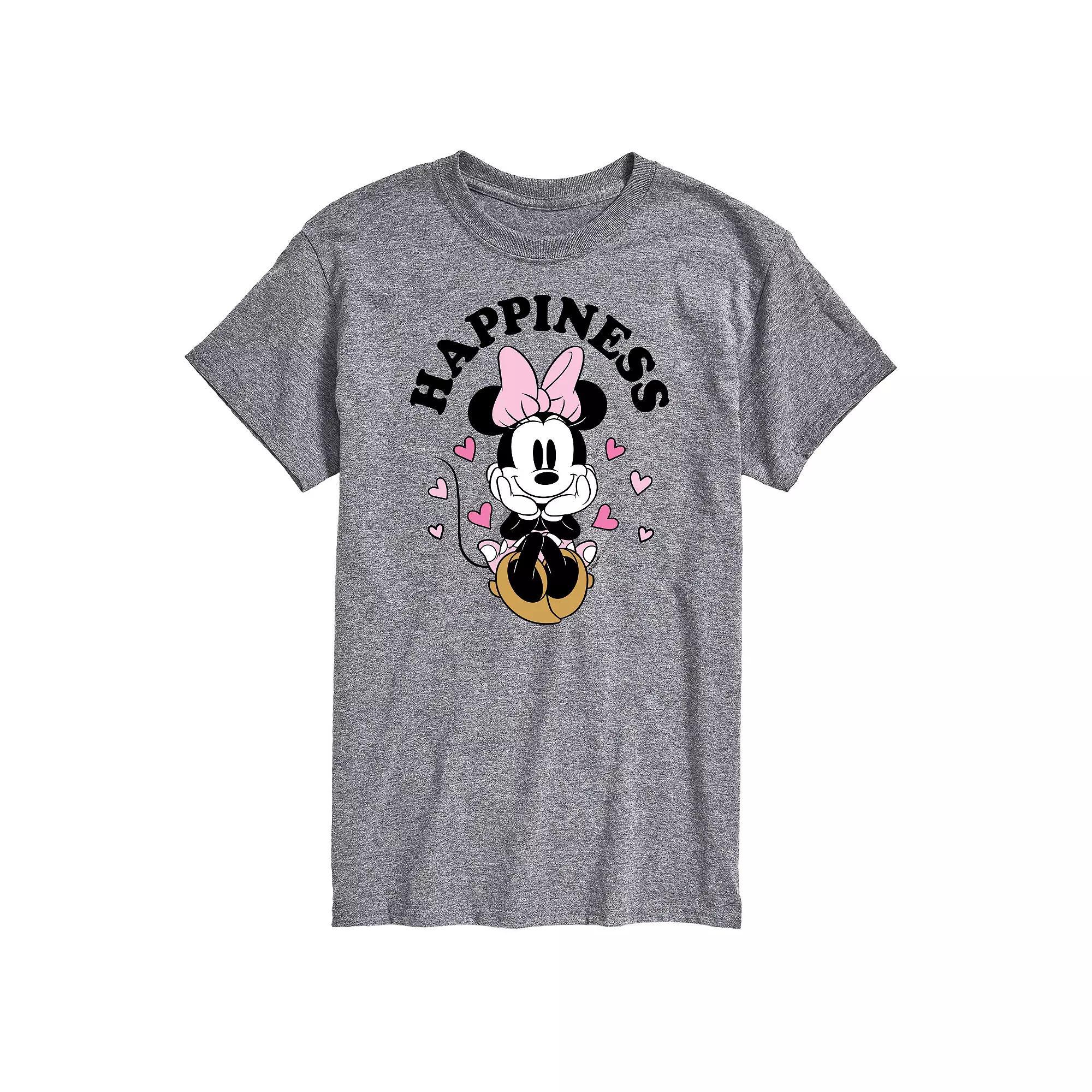 Disney's Minnie Mouse Happiness Men's Graphic Tee, Size: Medium, Gray Product Image