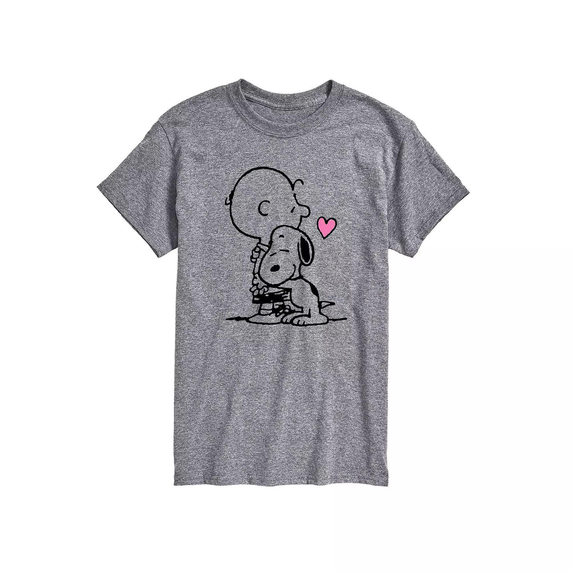 Mens Peanuts Snoopy Charlie Hug Tee Product Image