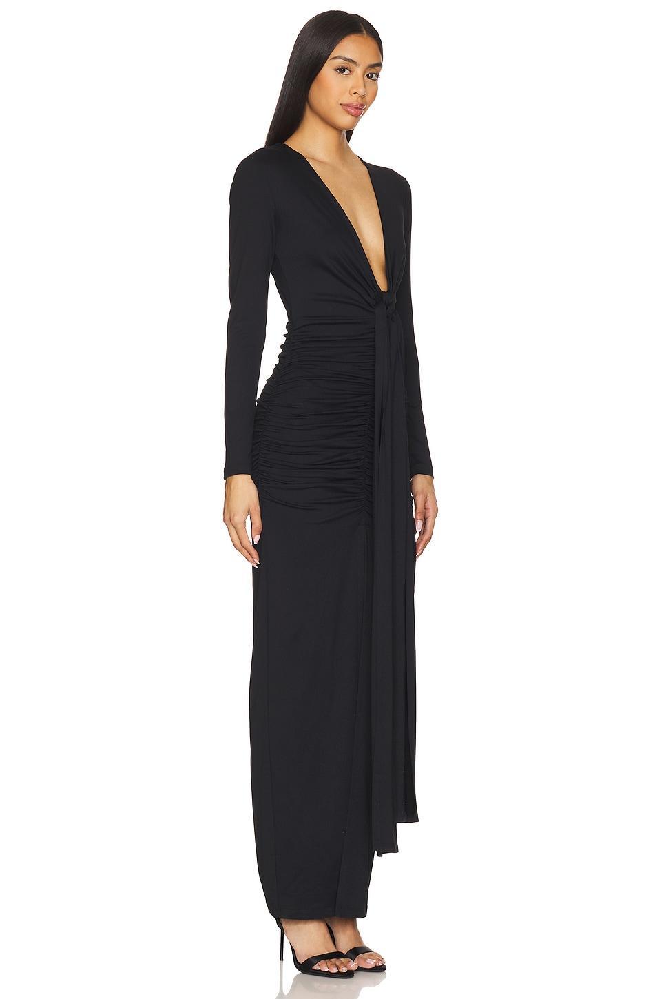 Tie Gathered Long Sleeve Dress Susana Monaco Product Image