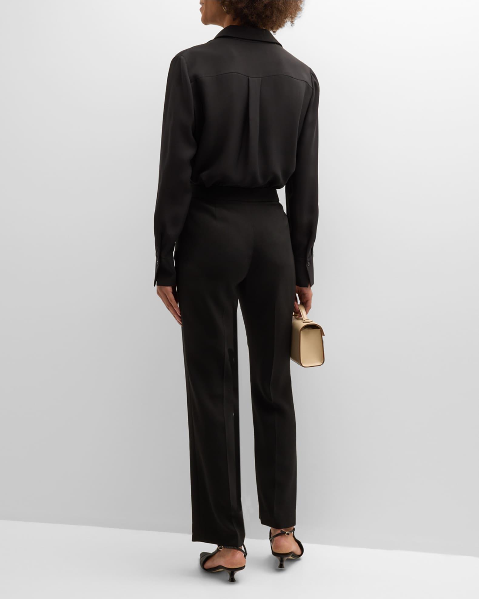 Scottie Silk Button-Down Blouse Product Image