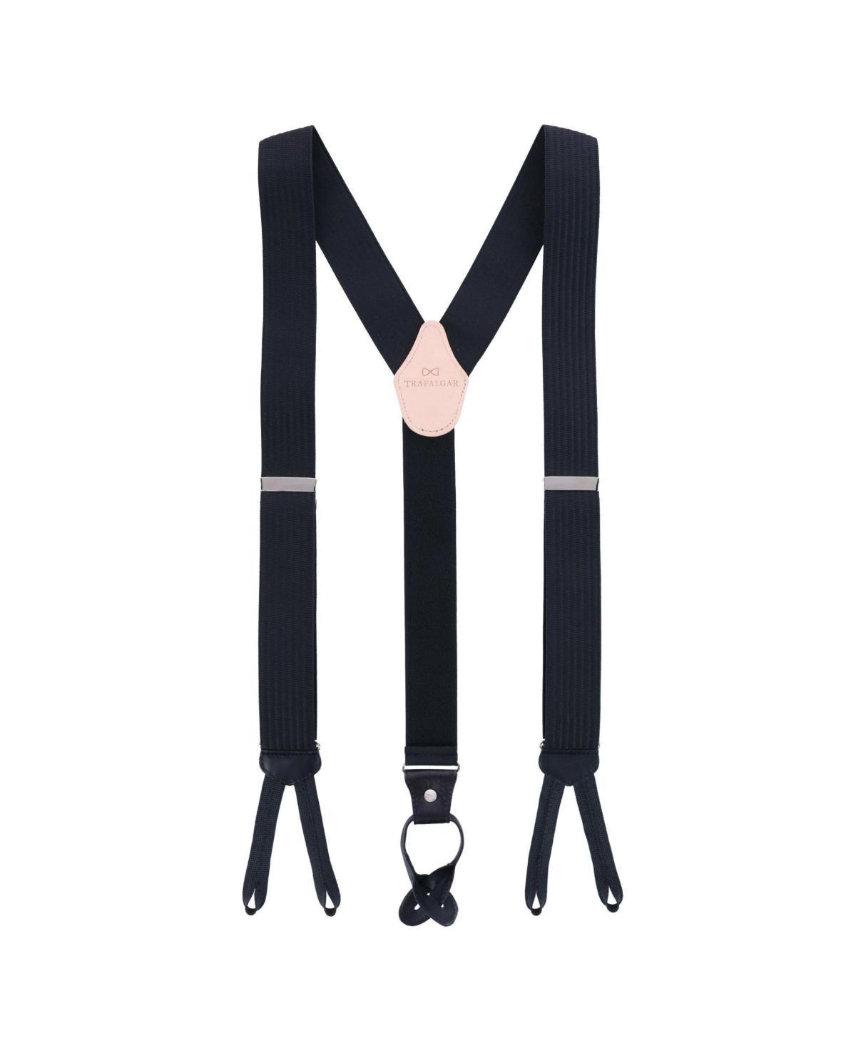 Mens Regal Silk and Leather Suspender Braces Product Image