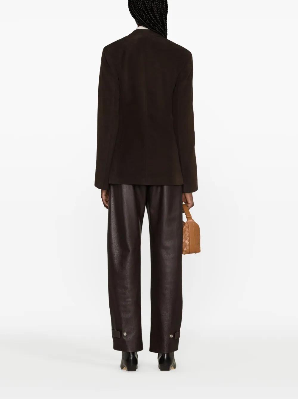 cinched-waist moleskin blazer Product Image