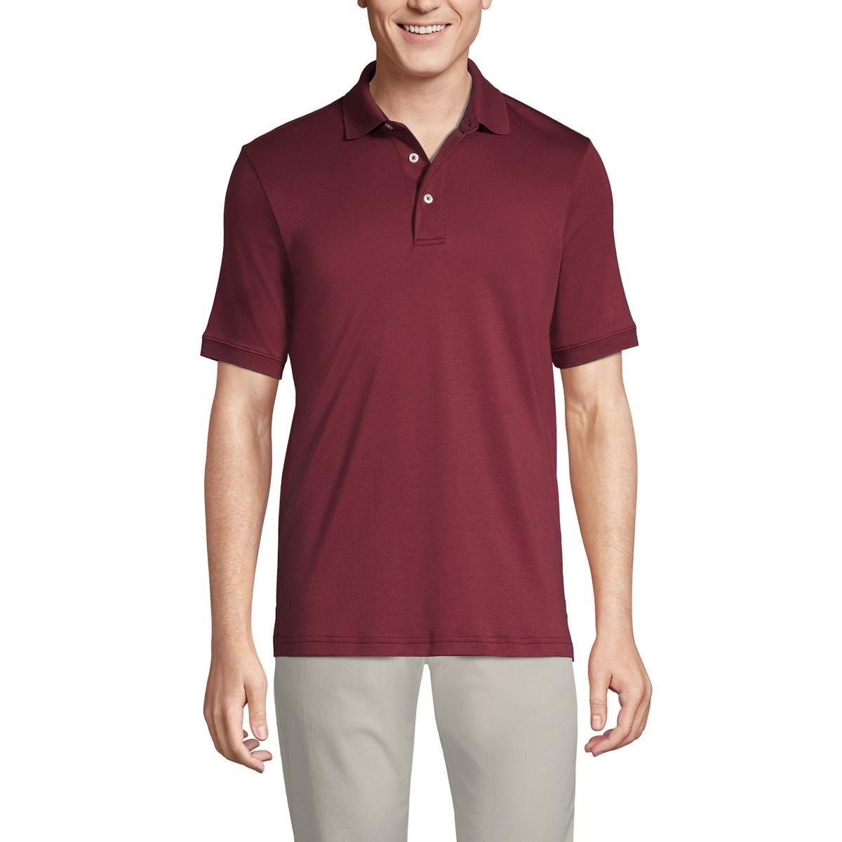 Big & Tall Lands' End Super Soft Supima Polo, Men's, Size: XXL Tall, Pale Grey Blue Product Image
