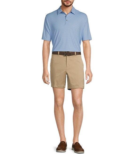 Roundtree & Yorke Big & Tall Performance Short Sleeve Tee Print Polo Shirt Product Image