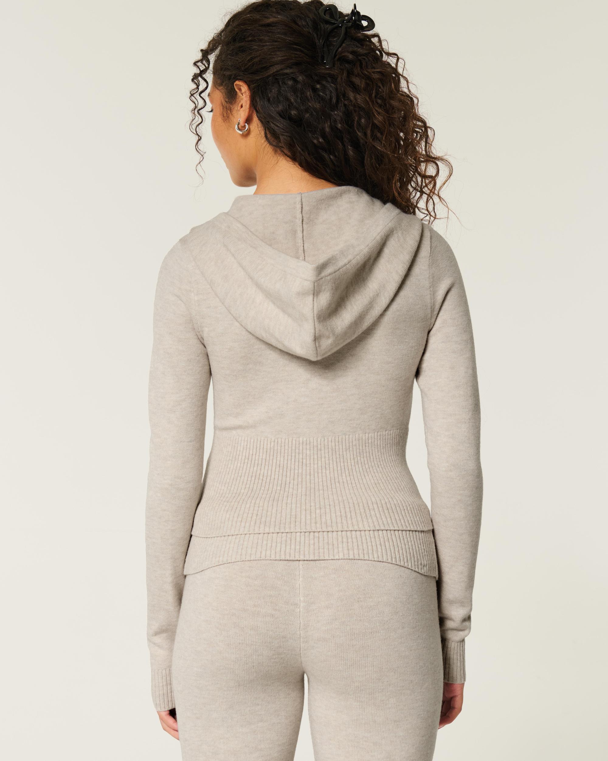 Gilly Hicks Cozy Sweater-Knit Zip-Up Hoodie Product Image