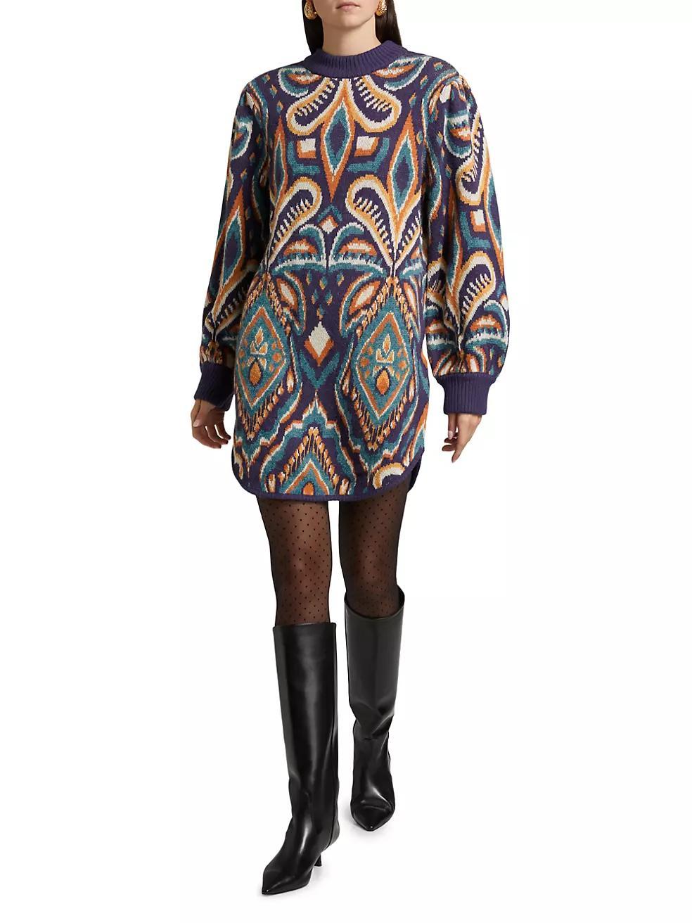 Pineapple Ikat Knit Dress Product Image