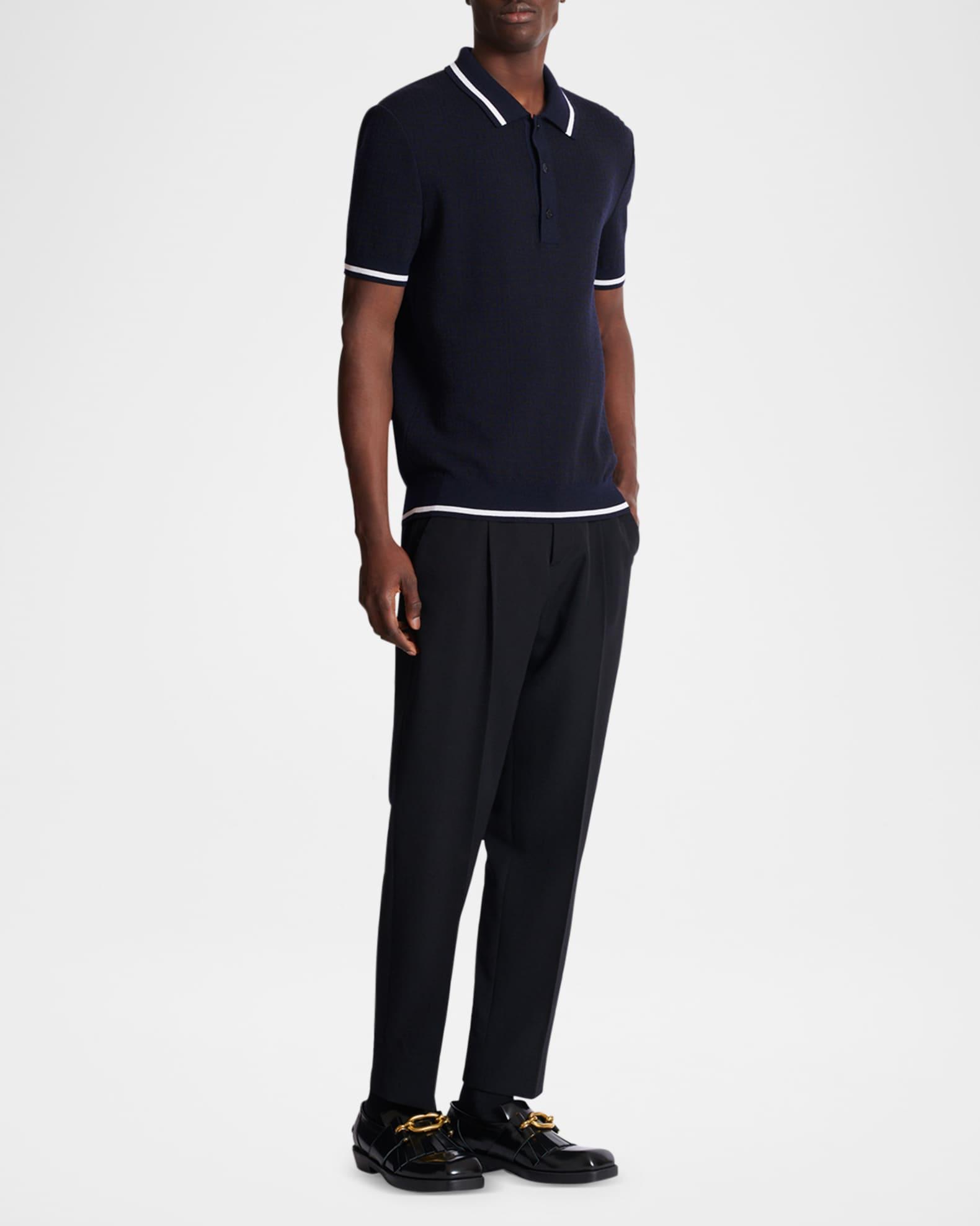 Men's Monogram Knit Polo Shirt Product Image