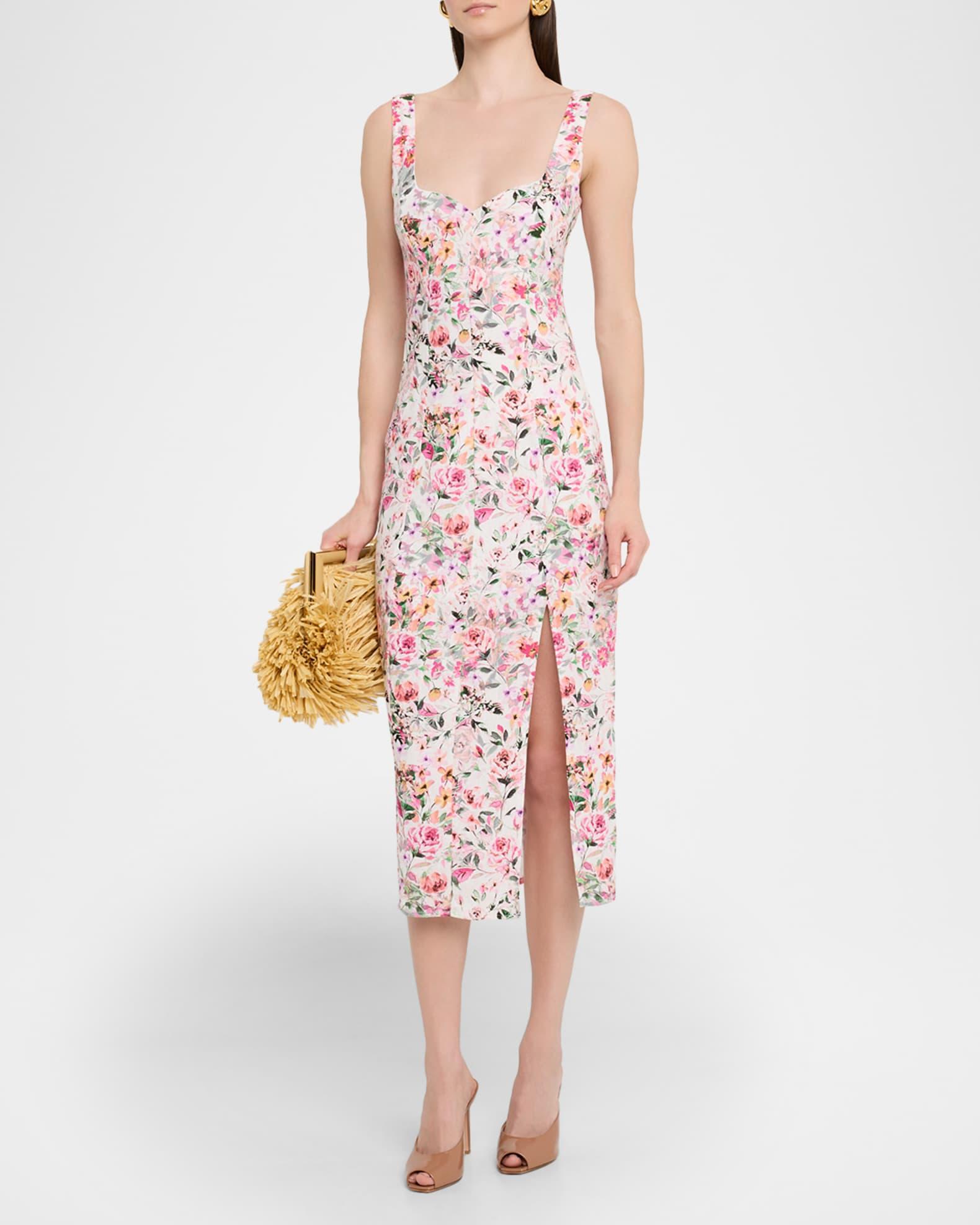 Eugenia Floral Sleeveless Midi Dress Product Image