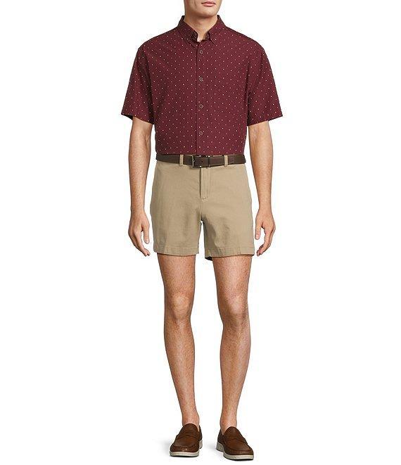 Roundtree & Yorke Big & Tall Short Sleeve Clip Dobby Sport Shirt Product Image