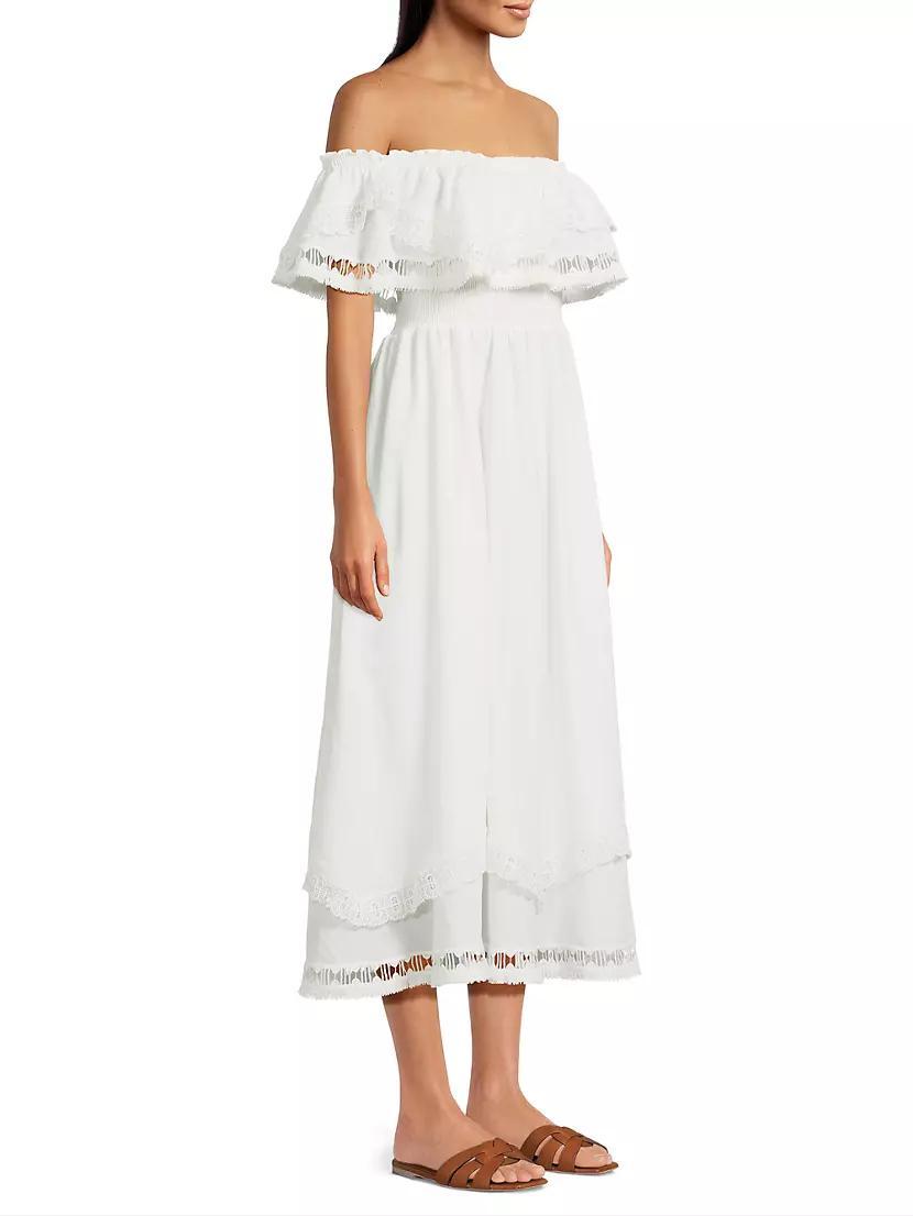 Womens Wyatt Off-The-Shoulder Midi-Dress Product Image