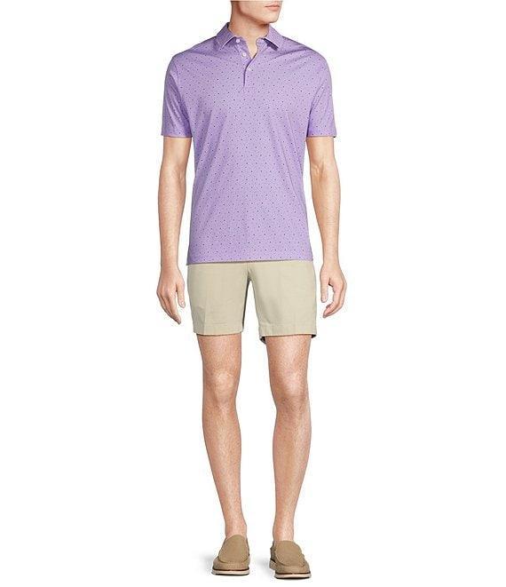 Cremieux Blue Label Geo Print Interlock Short Sleeve Polo Shirt Product Image