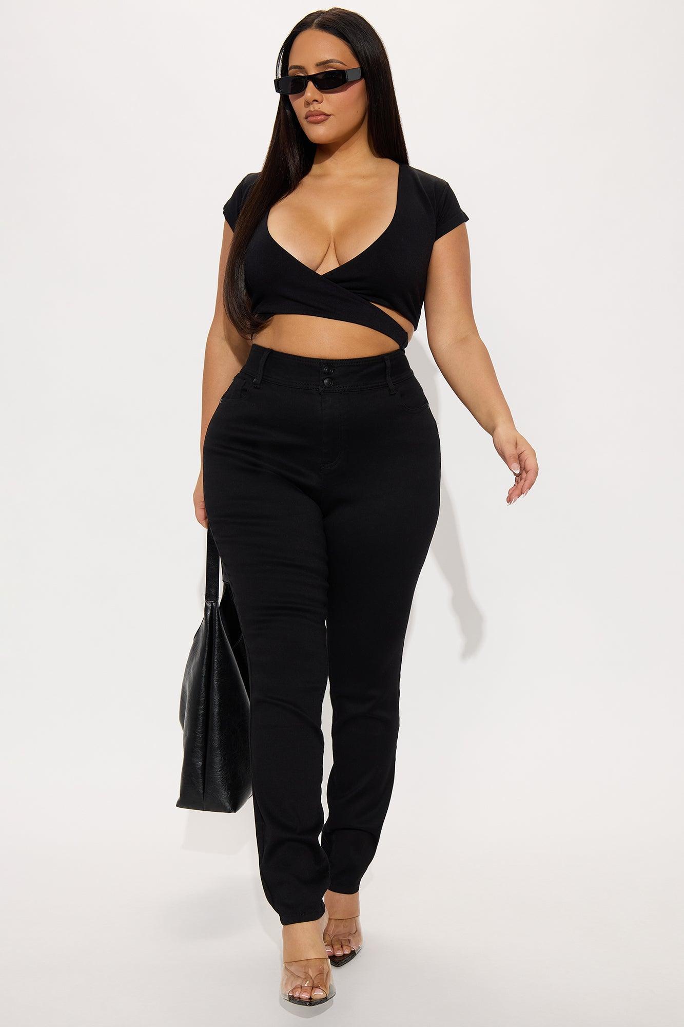 Tall Snatch Me Tight Booty Lifter Skinny Jeans - Black Product Image