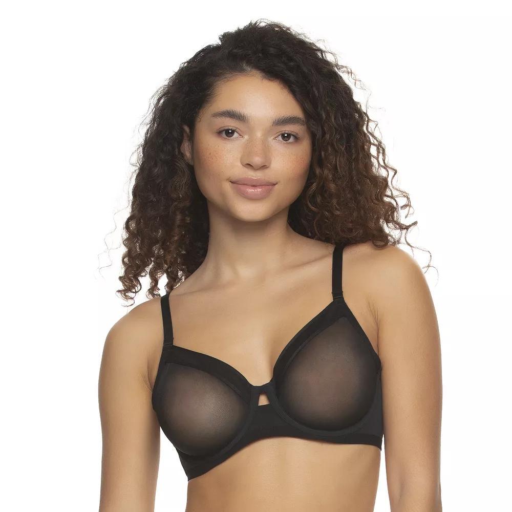 Women's Paramour by Felina Ethereal Mesh Bra 115159, Size: 36 D, Black Product Image