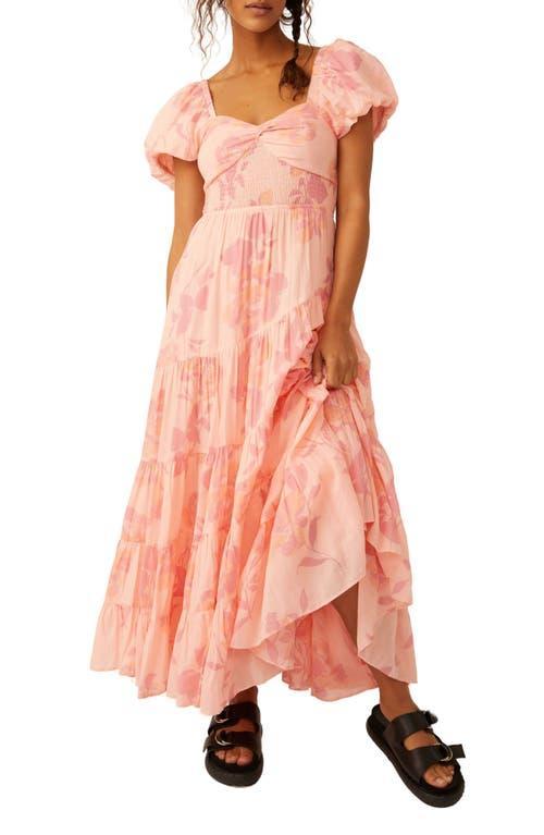 Womens Sundrenched Floral Cotton Tiered Maxi Dress Product Image