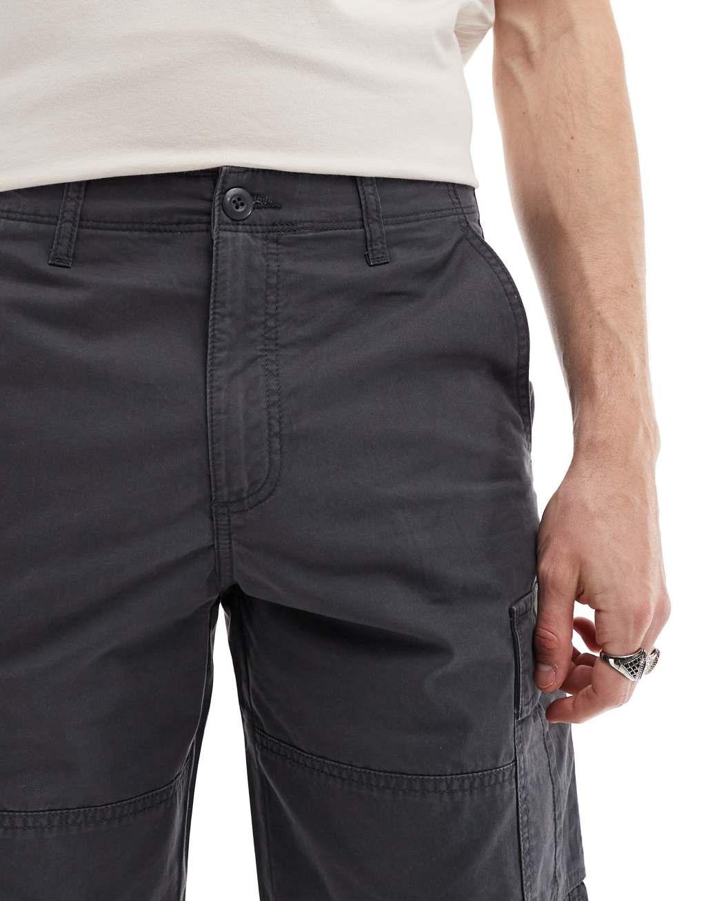 Jack & Jones 2 pack cargo shorts in light gray and dark gray  Product Image