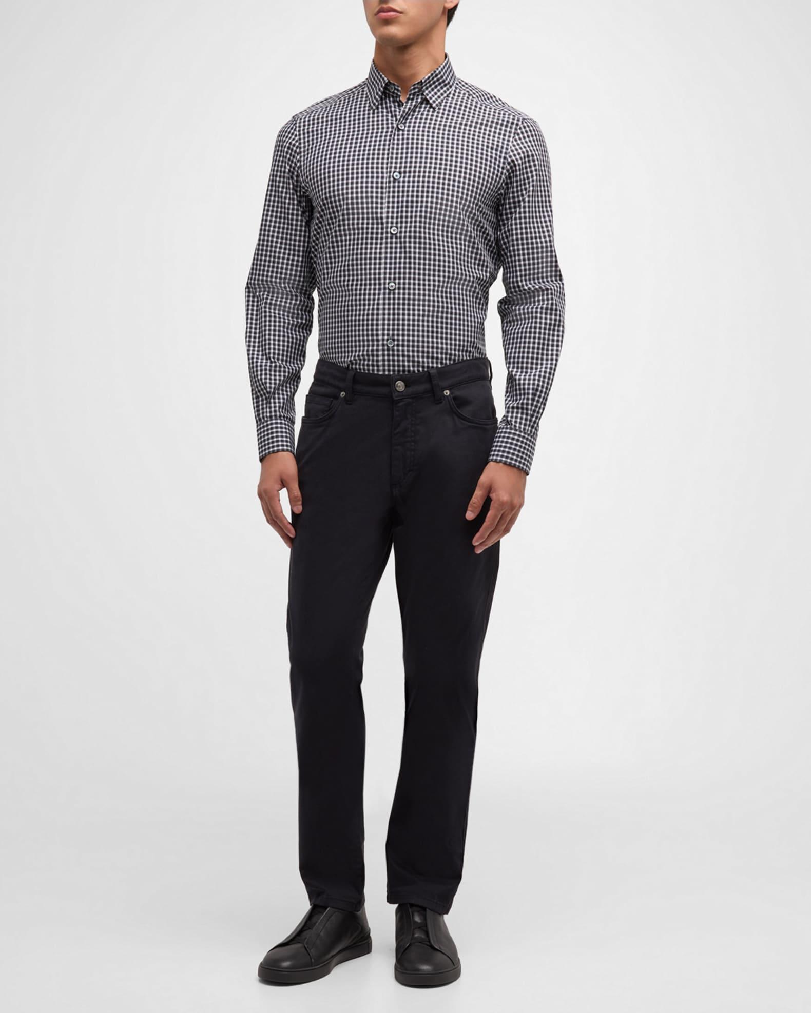 Men's Centoquaranta Cotton Plaid Sport Shirt Product Image