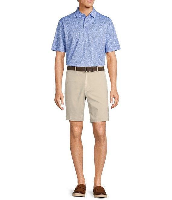Roundtree & Yorke Big & Tall Performance Short Sleeve Stripe Print Polo Shirt Product Image