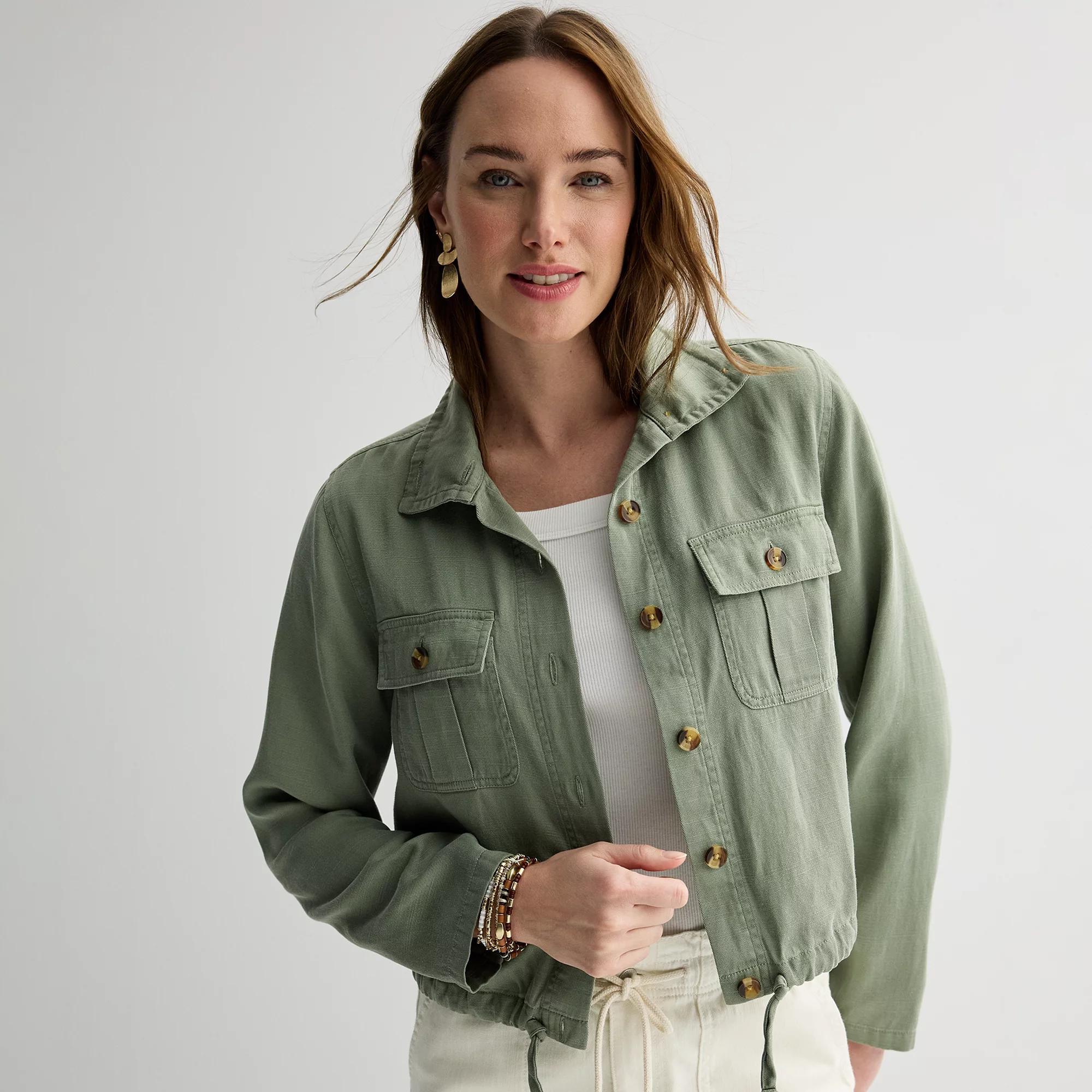 Women's Sonoma Goods For Life® Summer Jacket, Size: XS, Madri Green Product Image