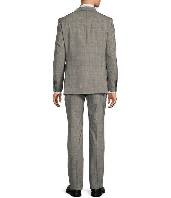 Hickey Freeman Modern Fit Flat Front Plaid 2 Piece Suit Product Image