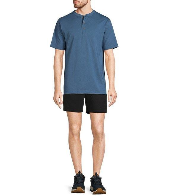 L.L.Bean Carefree Unshrinkable Traditional Fit Short Sleeve Henley T-Shirt Product Image