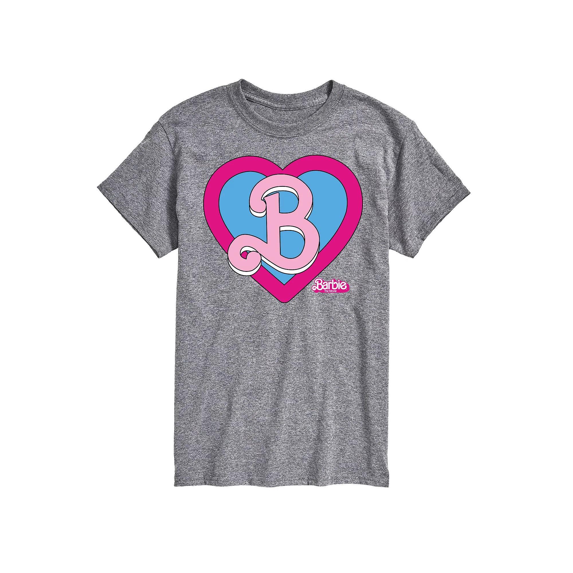 Big & Tall Barbie The Movie Theatrical Heart Crest Graphic Tee, Mens Product Image