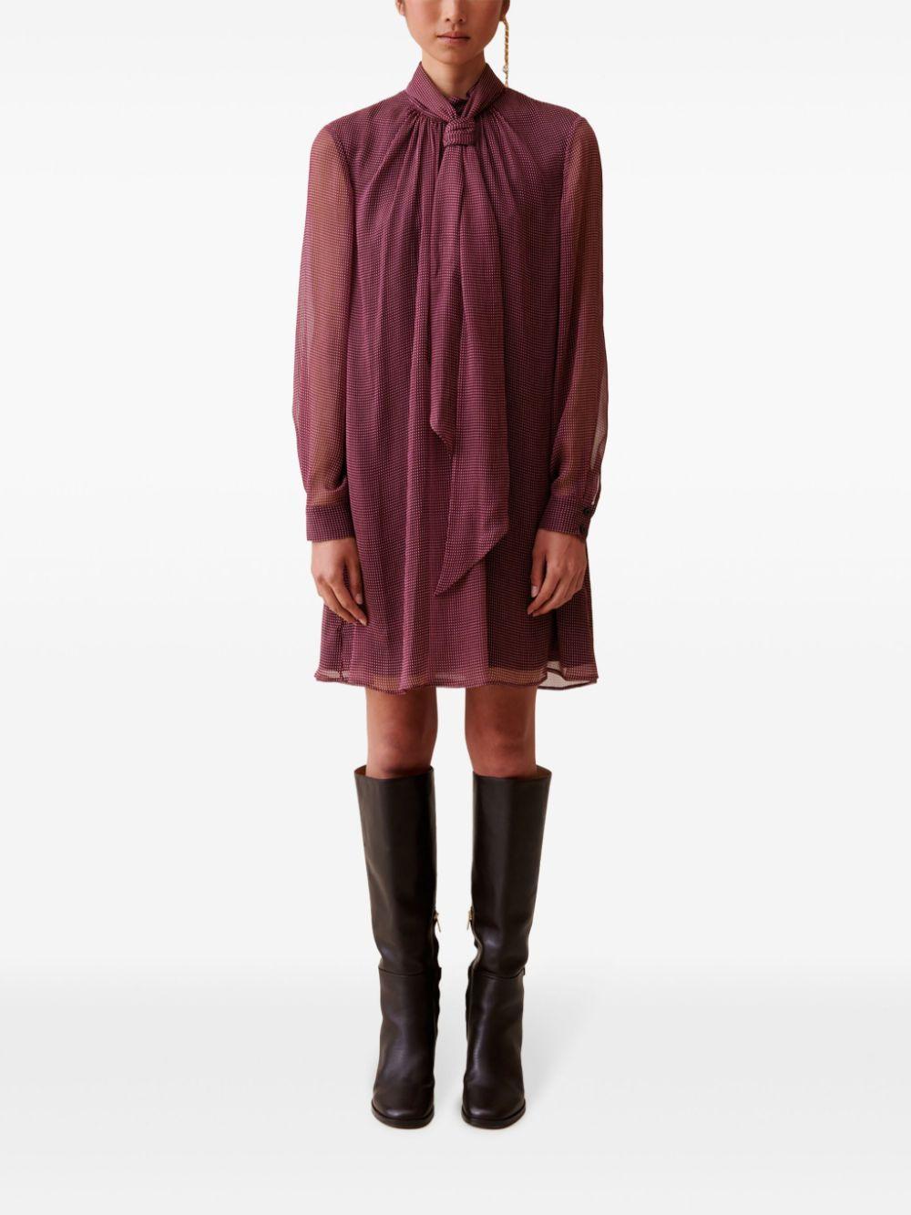 tie-neck mini dress Product Image