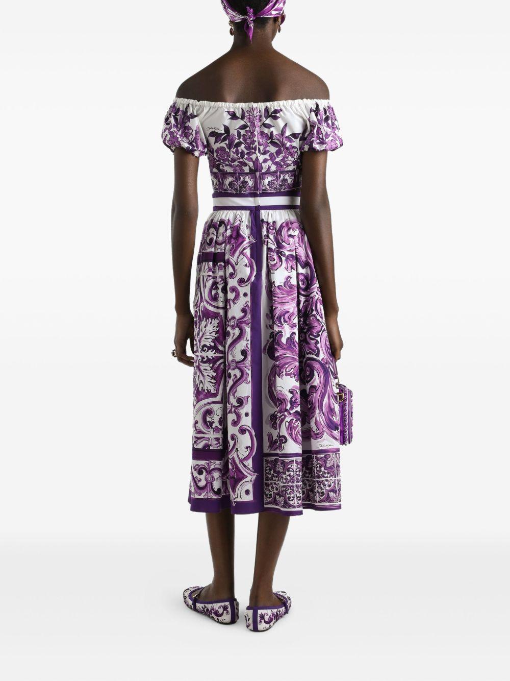Majolica-print midi skirt Product Image