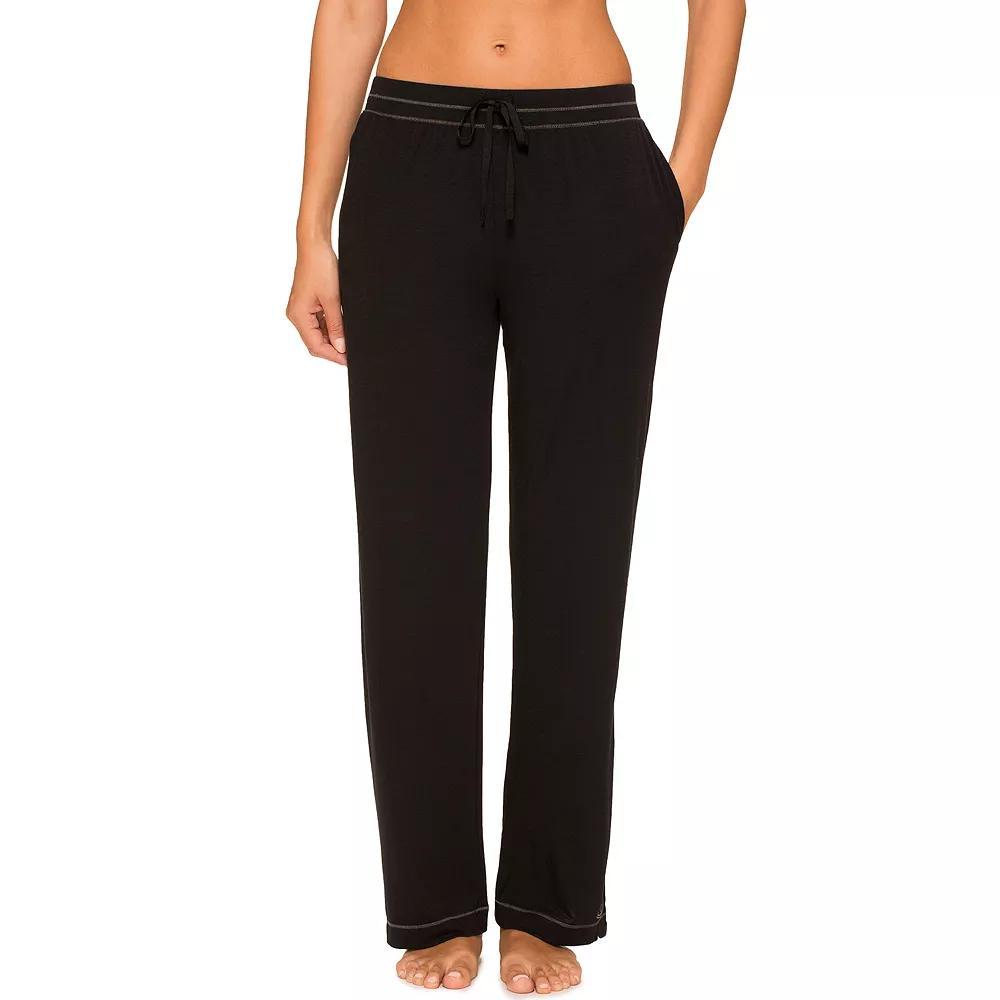 Women's Cuddl Duds® Essentials Pajama Pants, Size: Medium, Dark Plum Grey Product Image