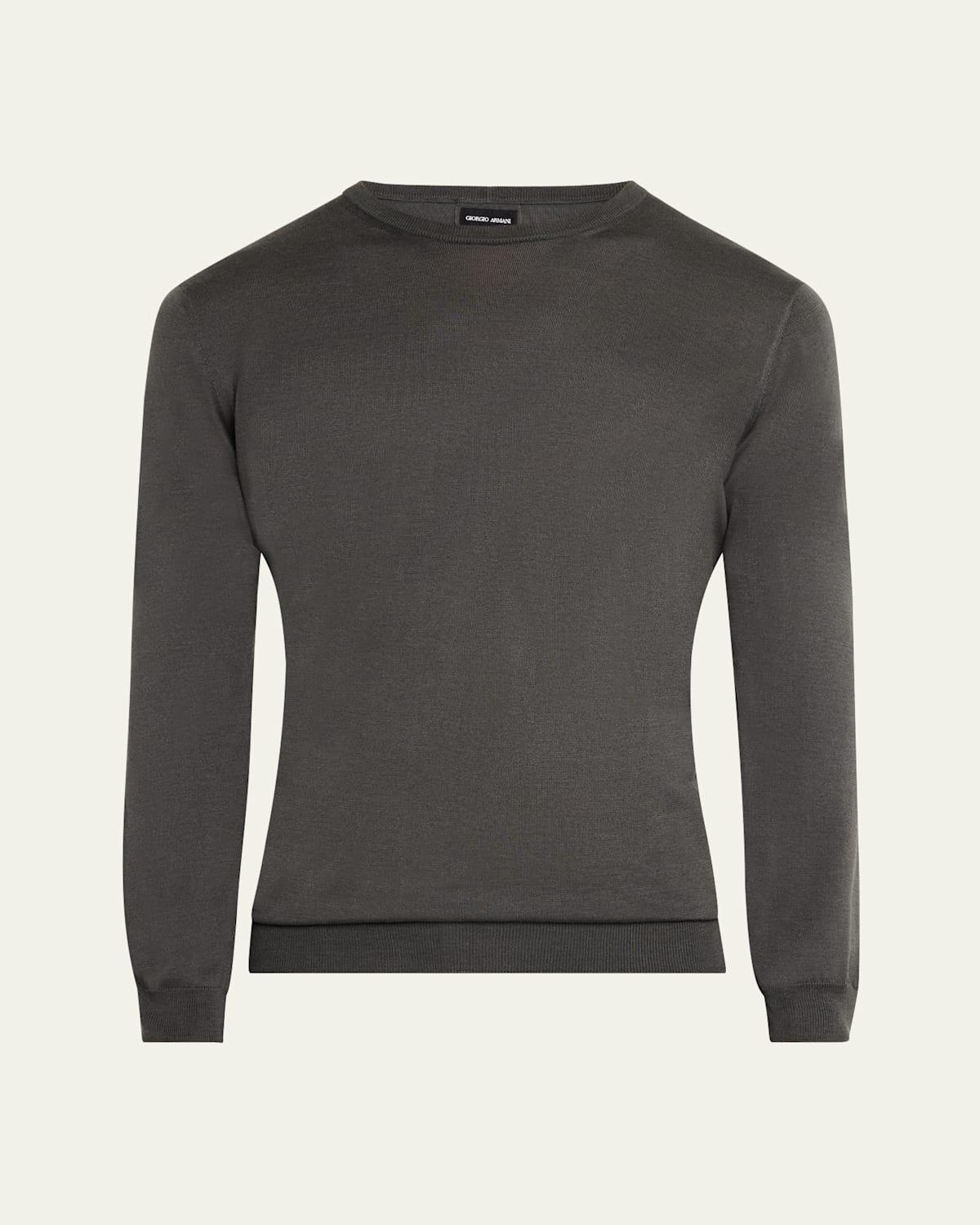 Mens Silk-Cotton Crewneck Sweater Product Image