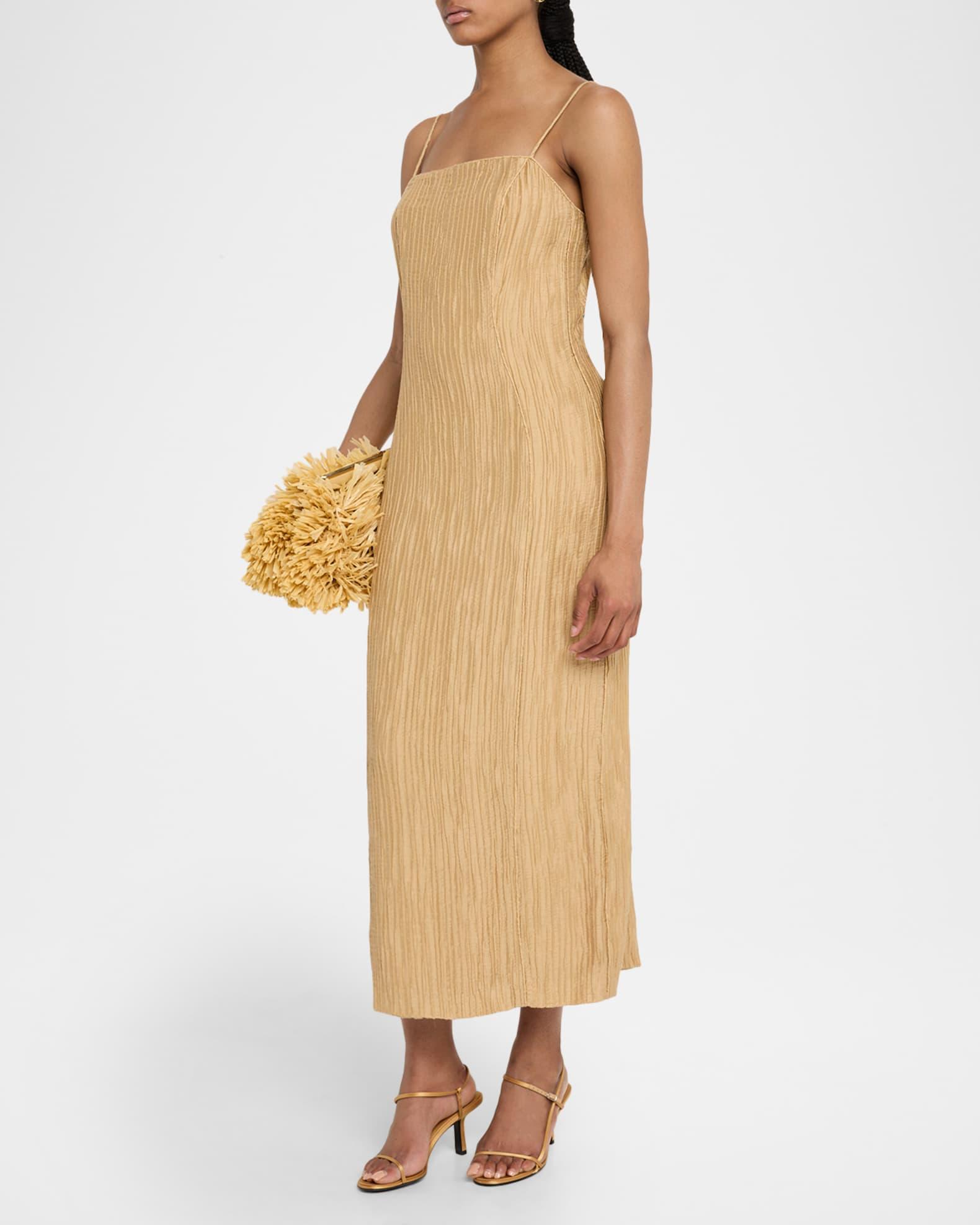 Lucille Sleeveless Crinkled Midi Dress Product Image