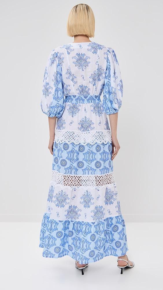 Temptation Positano Congo Printed and Embroidered Long Dress | Shopbop Product Image