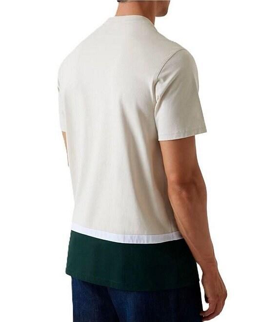 Guess Color Block Emblem Motif Short Sleeve T-Shirt Product Image
