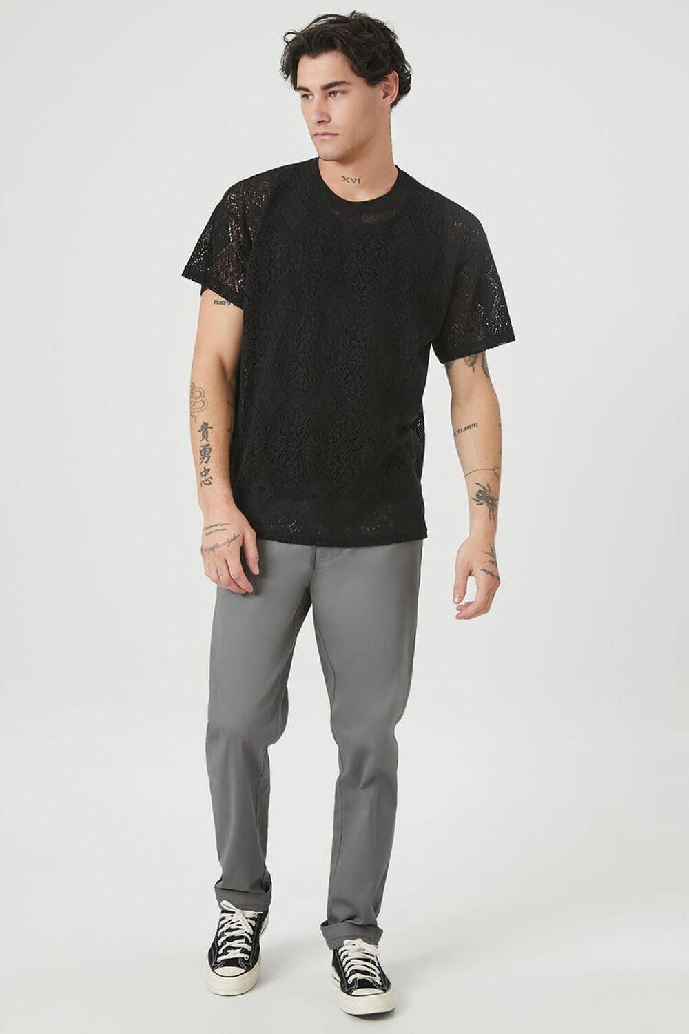 Textured Geo Crew Tee | Forever 21 Product Image