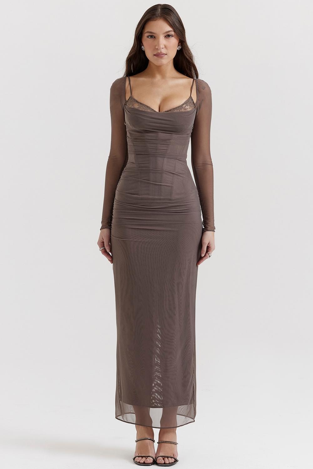 Katarina  smoke maxi dress Product Image