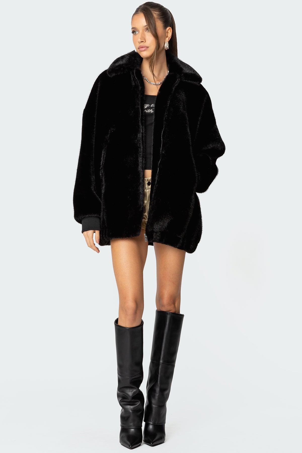 Taylor Oversized Faux Fur Jacket Product Image