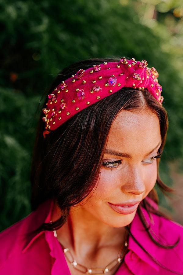 Graceful Reflections Embellished Headband In Berry Product Image