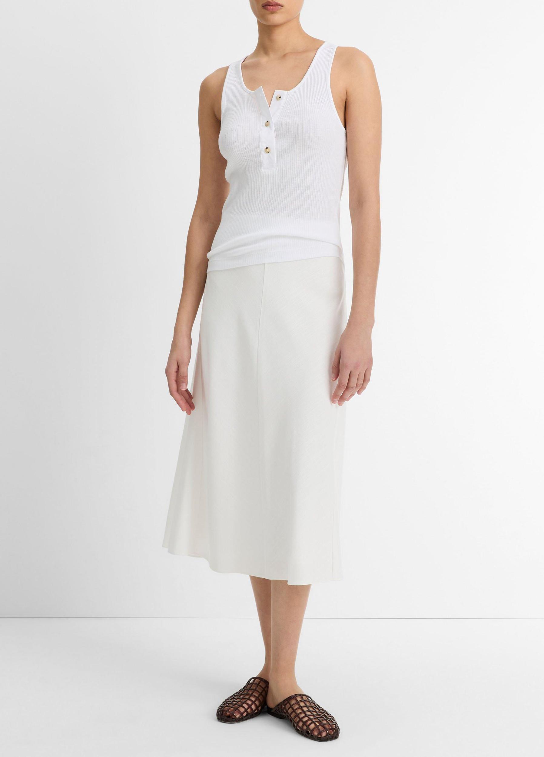 Pima Cotton Henley Tank Product Image