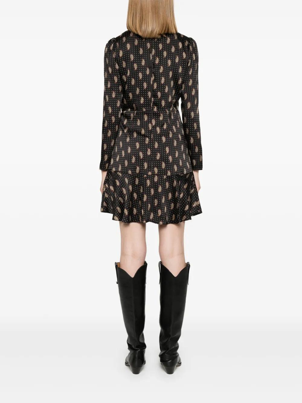 paisley-print satin dress  Product Image