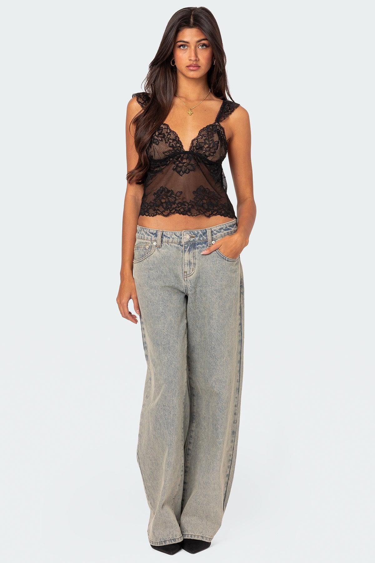 Jasmine Sheer Lace Top Product Image